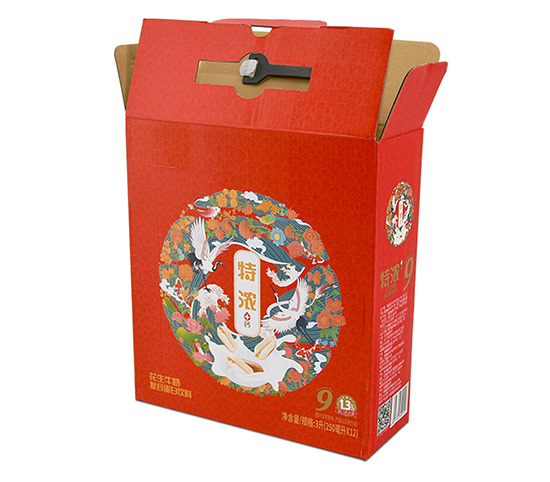 牛奶紙箱包裝盒 彩色（sè）牛奶外包裝彩盒